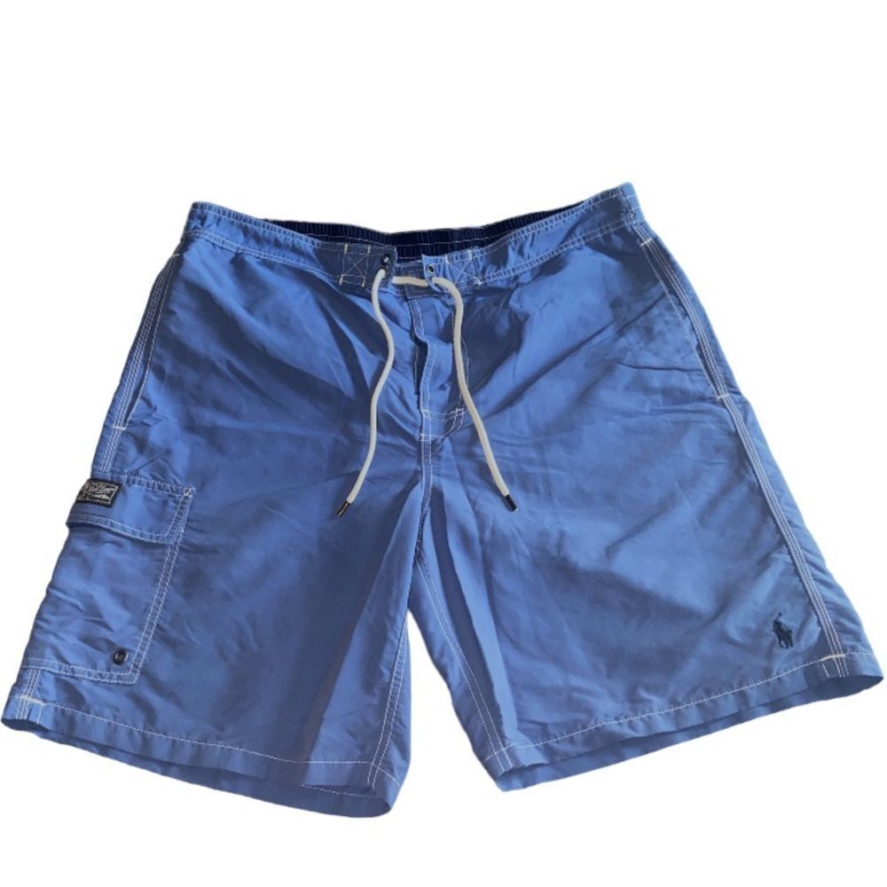 Polo by Ralph Lauren Swimwear Men’s Swim Trunks‎ Size Large Blue 8” Inseam